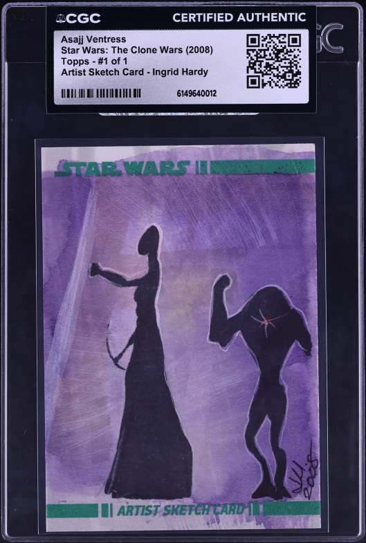 2008 Topps Star Wars The Clone Wars Artist Sketch Asajj Ventress