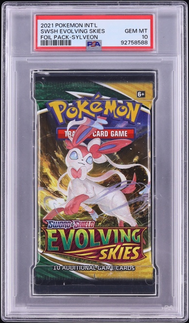 2021 Pokemon Sword & Shield Evolving Skies Foil Pack Sylveon PSA 10 GEM MINT