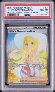 2025 Pokemon Mega Evolution SIR Lillie's Determination #184 CGC 9