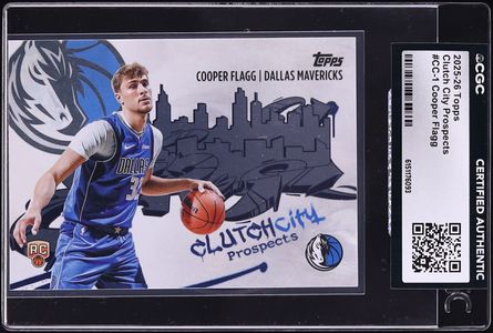 2025 Topps Clutch City Prospects Cooper Flagg ROOKIE #CC-1 CGC AUTH