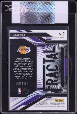 2024 Panini Prizm Black Fractal Blue Luka Doncic /199 #2 CGC AUTH