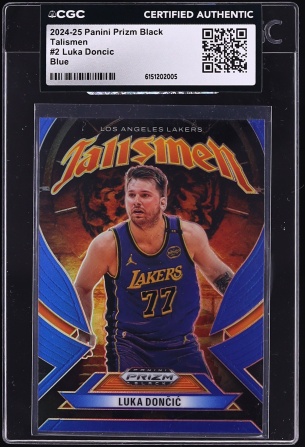 2024 Panini Prizm Black Talismen Blue Luka Doncic /199 #2 CGC AUTH