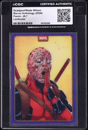2026 Panini Marvel Anthology Lenticular Deadpool Wade Wilson #L7 CGC AUTH