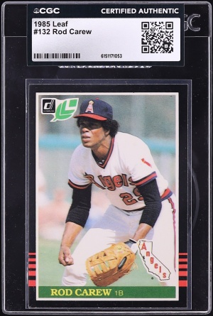 1985 Leaf Rod Carew #132 CGC AUTH