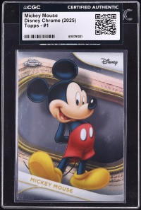 その他 topps Disney Chrome ShanYu Superfractor 2025 Topps Chrome Disney Superfractor Mickey Mouse 1/1 #1 PSA 9