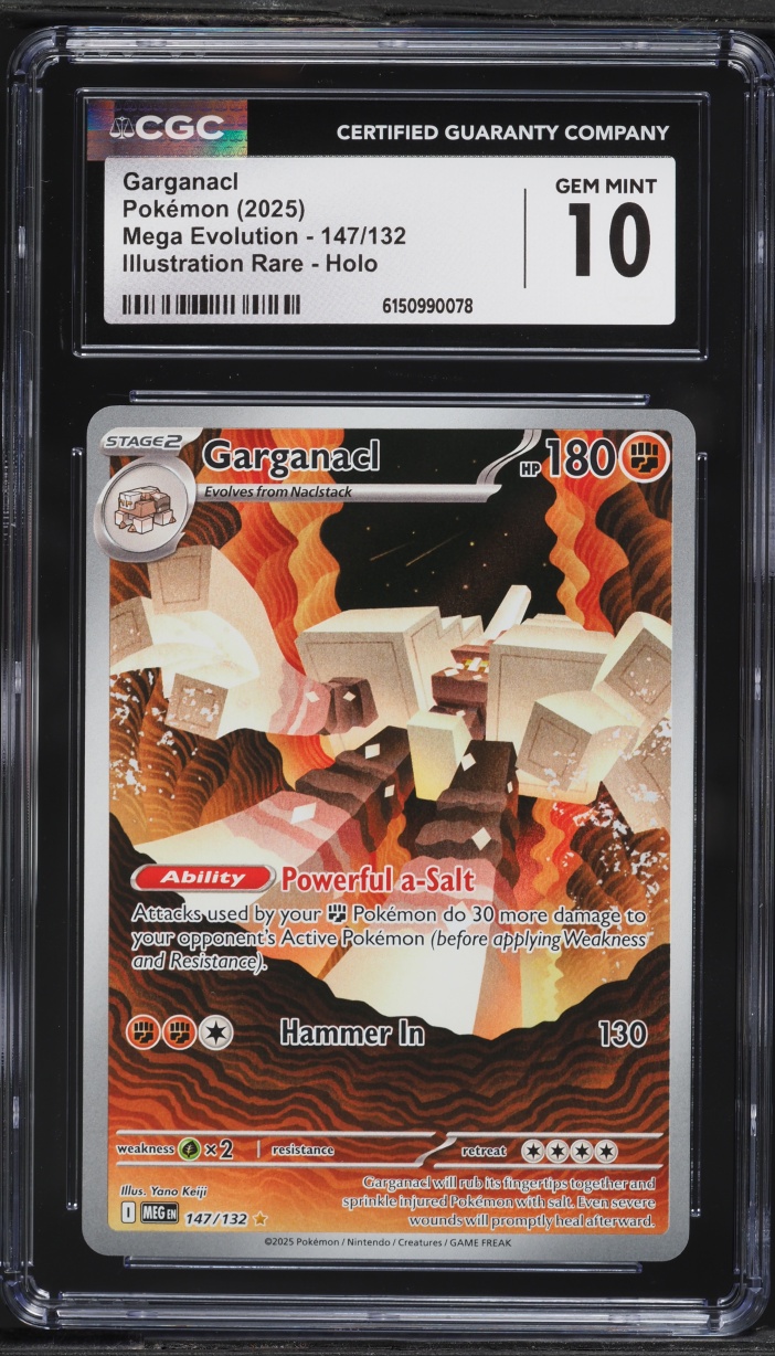 2025 Pokemon Mega Evolution IR Garganacl #147 CGC 10 GEM MINT