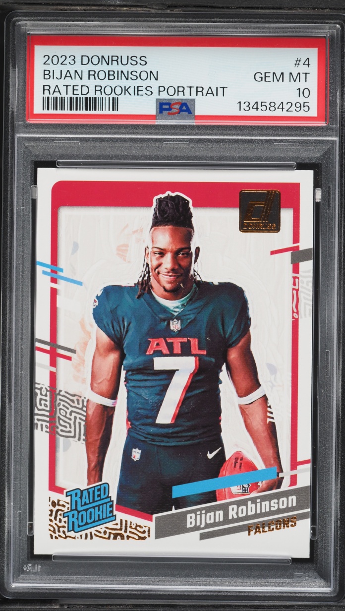 2023 Donruss Football Portrait Bijan Robinson ROOKIE #4 PSA 10 GEM MINT