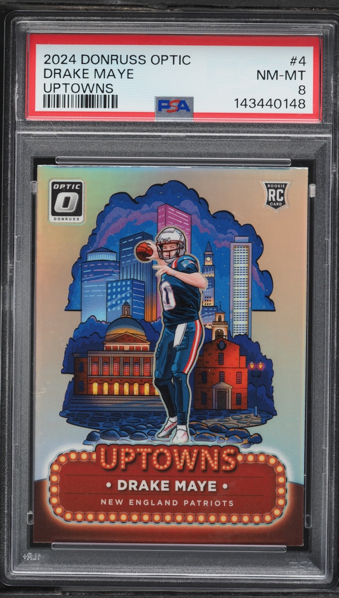 2024 Donruss Optic Uptowns Drake Maye ROOKIE #4 PSA 8 NM-MT
