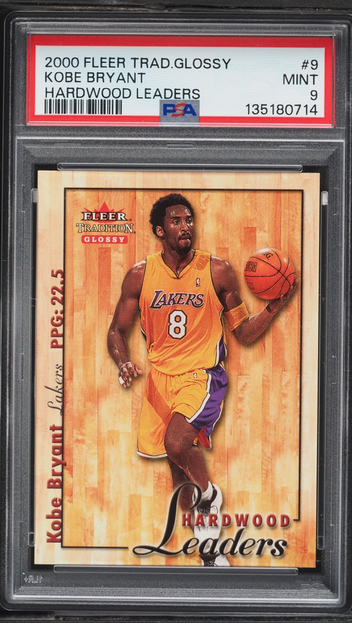 2000 Fleer Tradition Glossy Hardwood Leaders Kobe Bryant #9 PSA 9 MINT