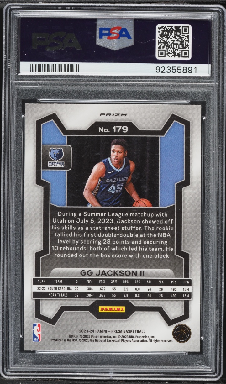 2023 Panini Prizm Silver GG Jackson II ROOKIE #179 PSA 10 GEM MINT