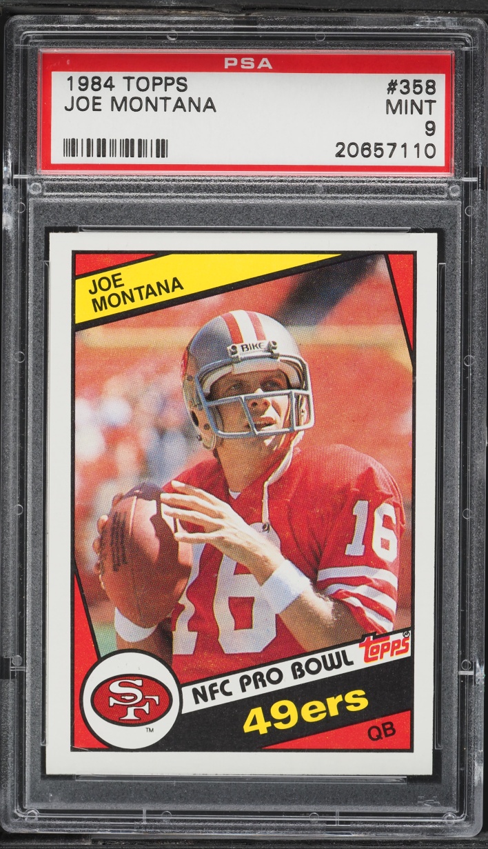 1984 Topps Football Joe Montana #358 PSA 9 MINT