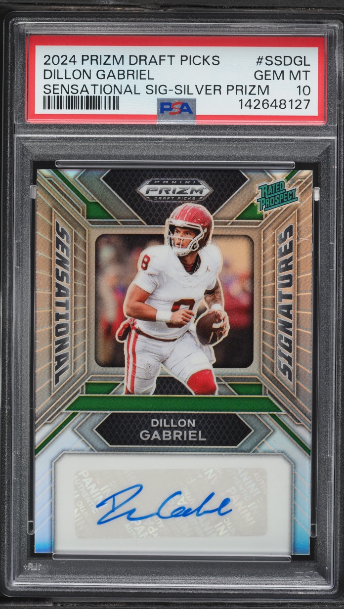 2024 Panini Prizm Sensational Silver Dillon Gabriel ROOKIE AUTO #SS-DGL PSA 10 GEM MINT