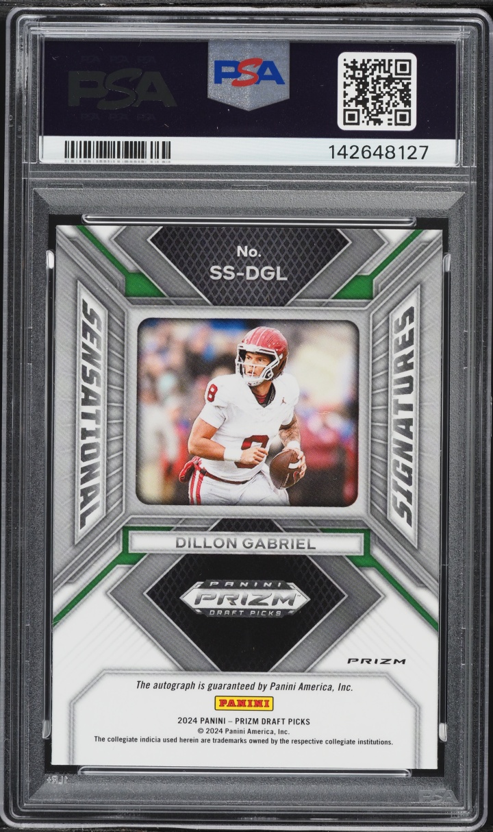 2024 Panini Prizm Sensational Silver Dillon Gabriel ROOKIE AUTO #SS-DGL PSA 10 GEM MINT