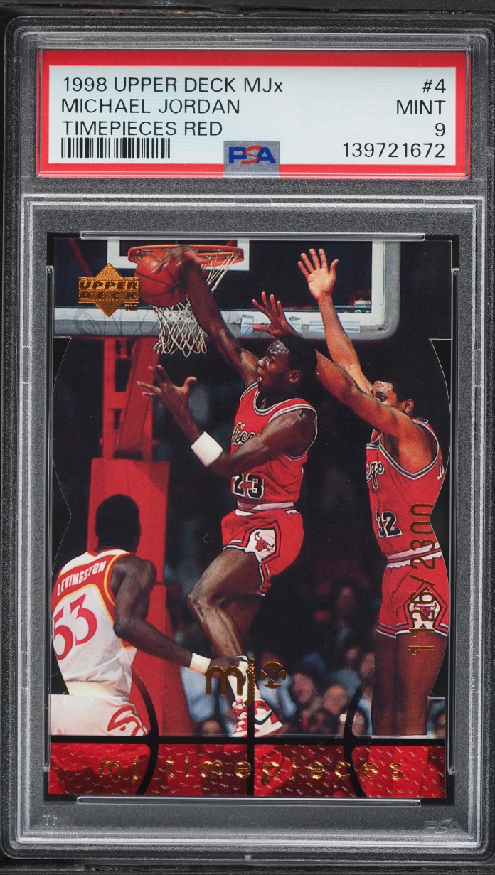 1998 Upper Deck MJx Timepieces Red Michael Jordan /2300 #4 PSA 9 MINT
