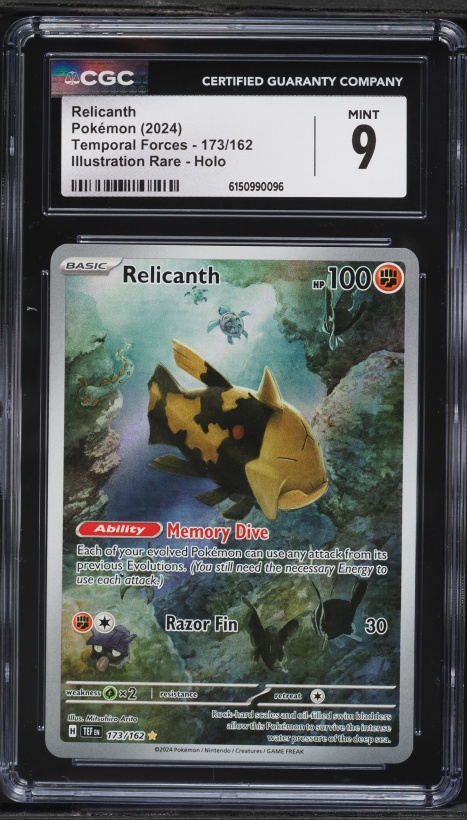 2024 Pokemon Scarlet & Violet Temporal Forces IR Relicanth #173 CGC 9 MINT