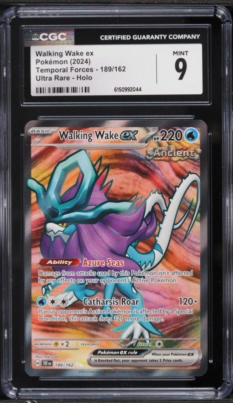 walking wake pokemon card value Pokémon ex Hyper Rare (Temporal Forces) 215/162 on Fanatics Collect RarityRare Hit Points130 HP Water Aurora Gain (20 Heal 20 damage from this Pokémon.) Water Walking Wake ex - 050/162