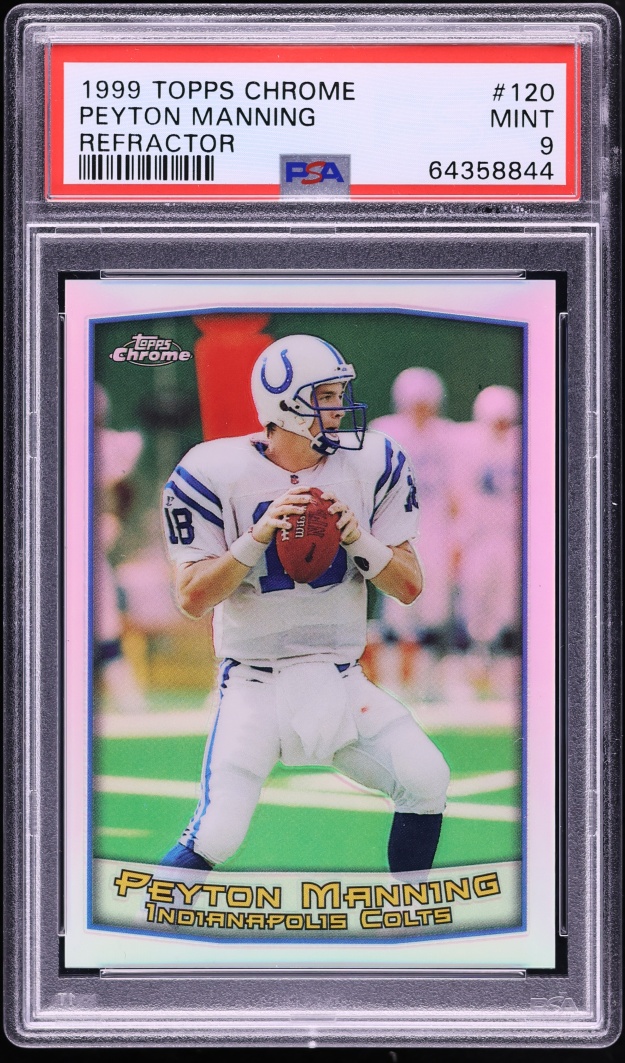 1999 Topps Chrome Refractor Peyton Manning #120 PSA 9 MINT