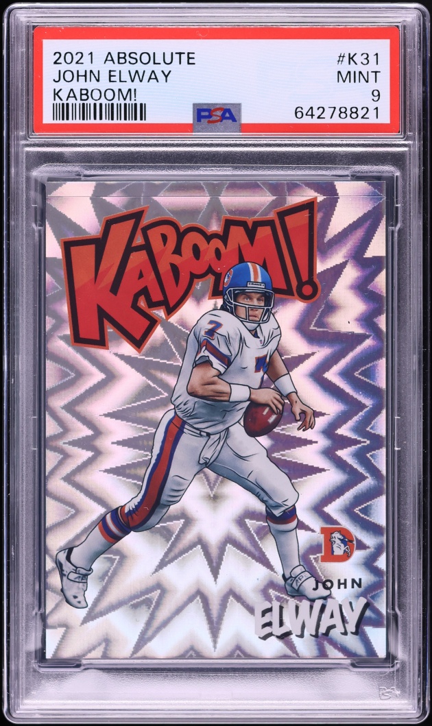 2021 Panini Absolute Kaboom! John Elway KABOOM! #K31 PSA 9 MINT