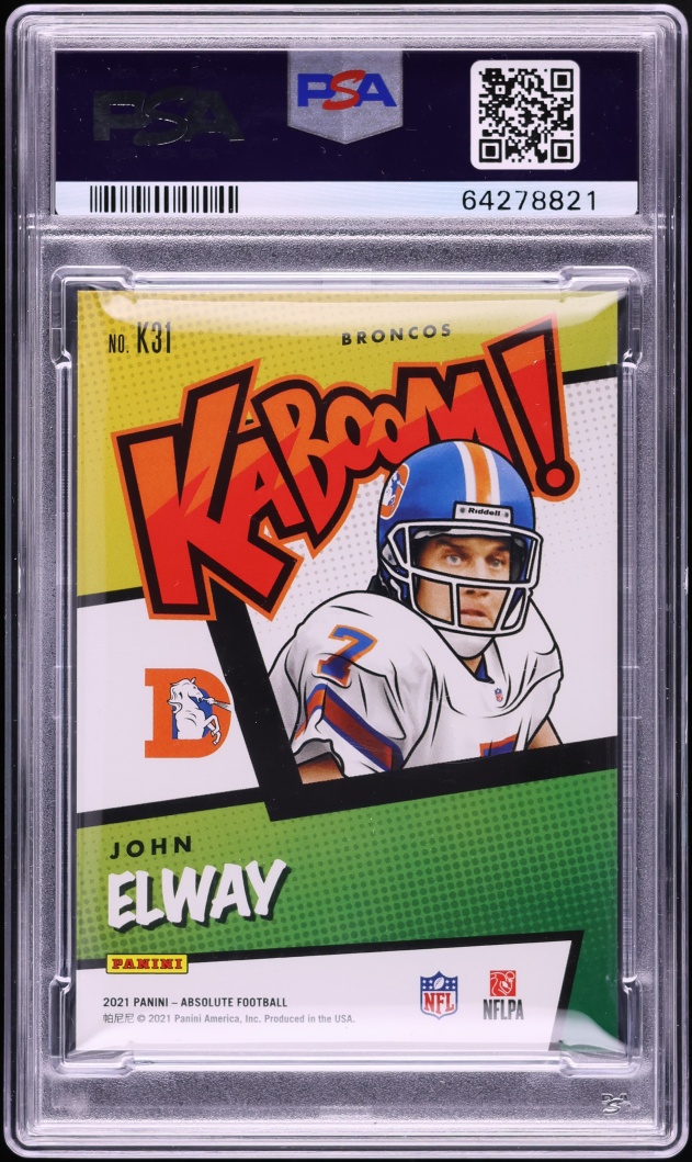 2021 Panini Absolute Kaboom! John Elway KABOOM! #K31 PSA 9 MINT