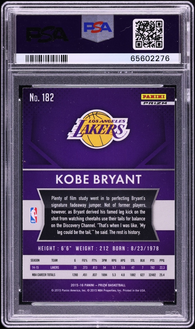 2015 Panini Prizm Red White & Blue Kobe Bryant #182 PSA 10 GEM