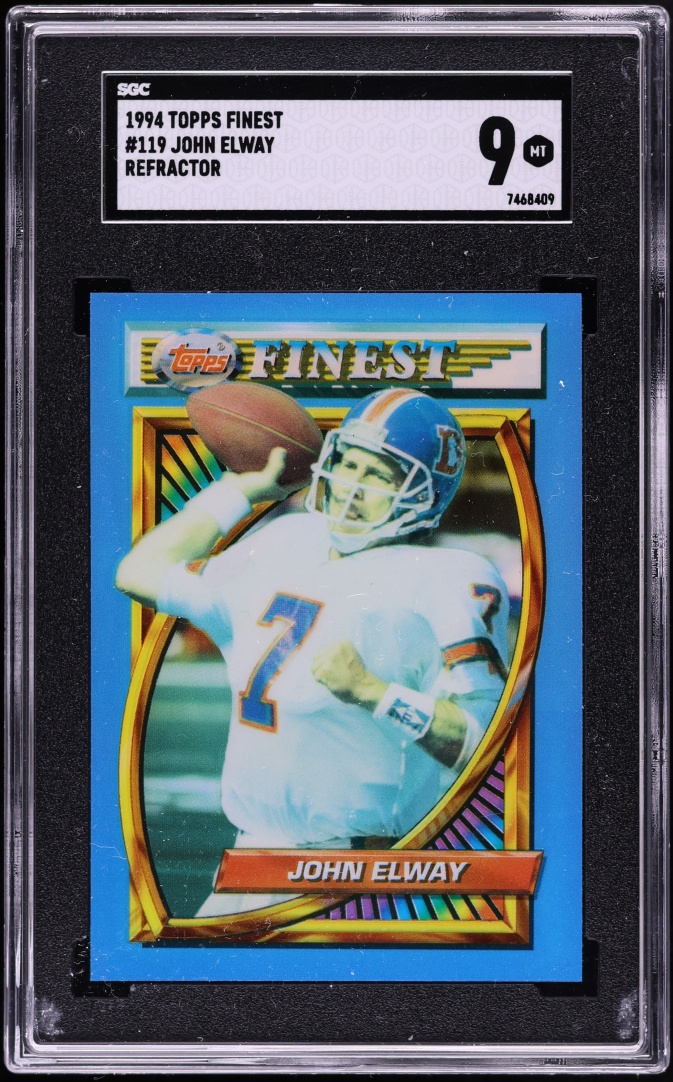 1994 Finest Refractor John Elway #119 SGC 9 MINT