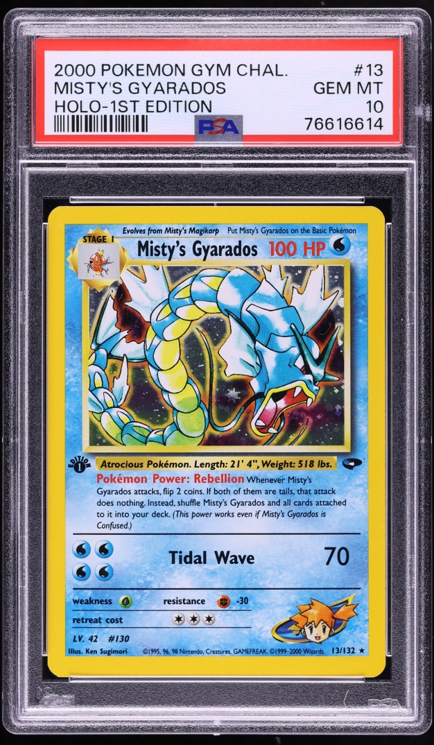 2000 Pokemon Gym Challenge Holo 1st Edition Misty's Gyarados #13 PSA 10 GEM MINT