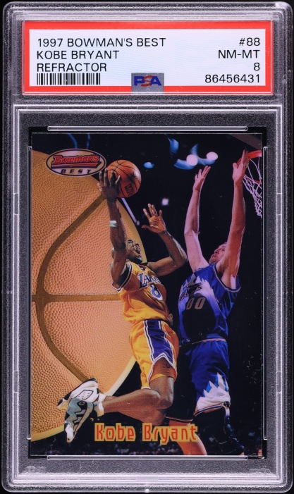 1997 Bowman's Best Atomic Refractor Kobe Bryant #88 PSA 9 MINT on