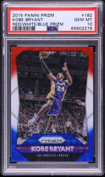PANINI PRIZM ガビ PSA10 ルーキー 35枚限定 2015 Panini Prizm Red White & Blue Kobe Bryant #182 PSA 10 GEM