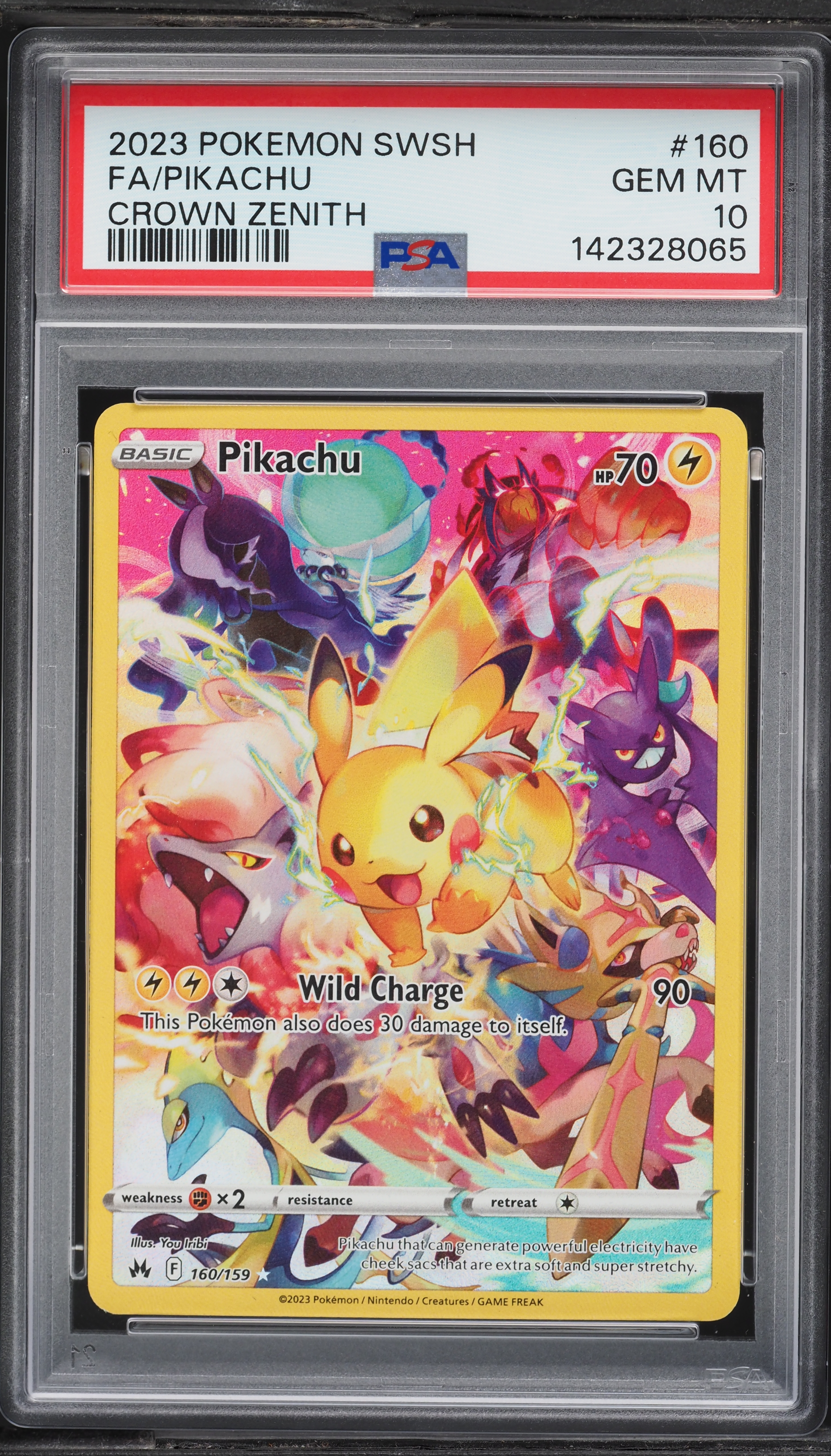 2023 Pokemon Sword & Shield Crown Zenith SEC Pikachu #160 PSA 10