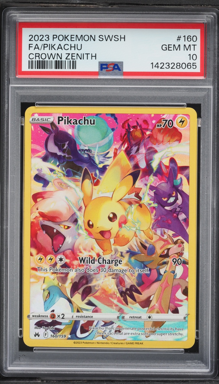 2023 Pokemon Sword & Shield Crown Zenith SEC Pikachu #160 PSA 10 GEM MINT