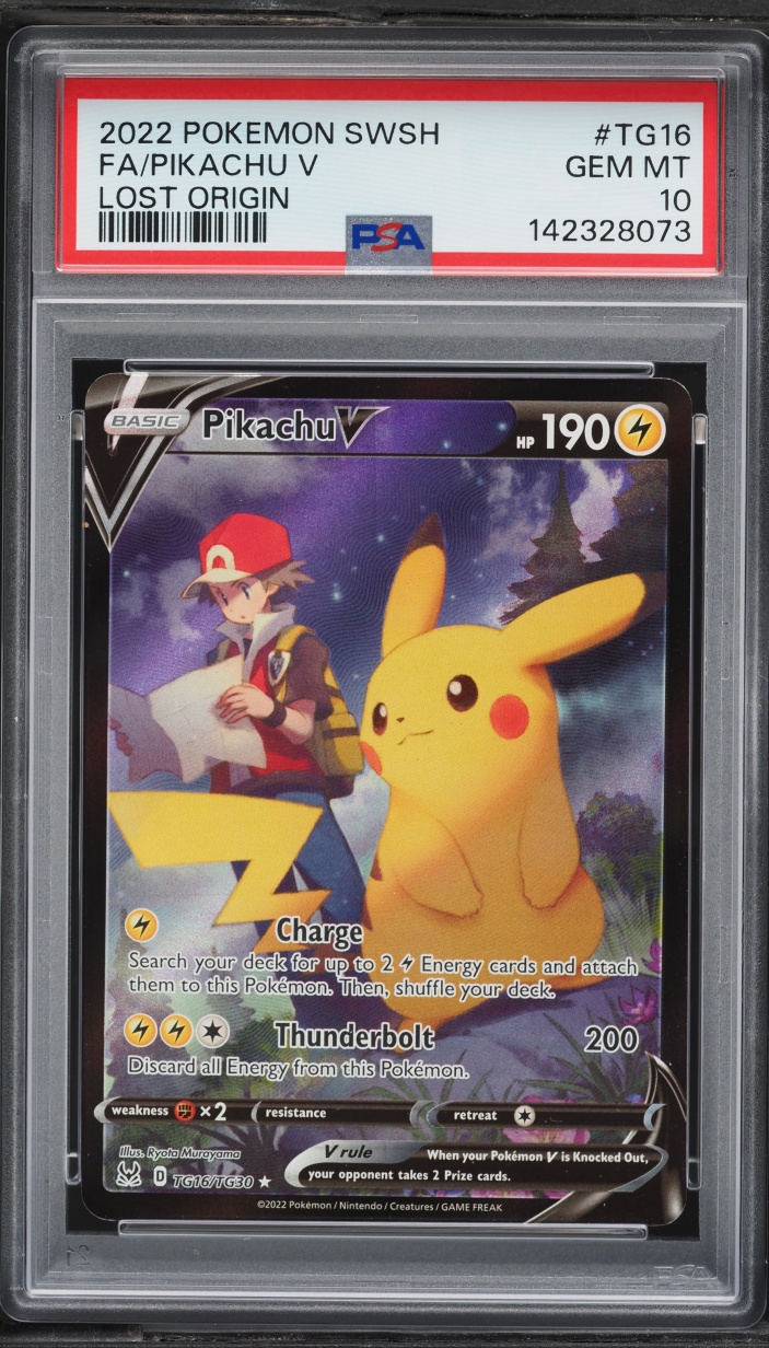 2022 Pokemon Sword & Shield Lost Origin Trainer Gallery CHR Pikachu V #TG16 PSA 10 GEM MINT