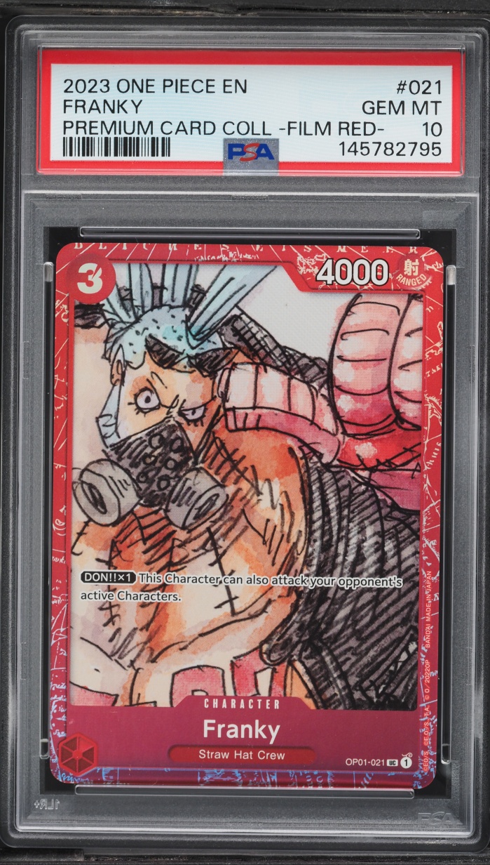 2023 One Piece Premium Collection Film Red Franky #OP01-021 PSA 10