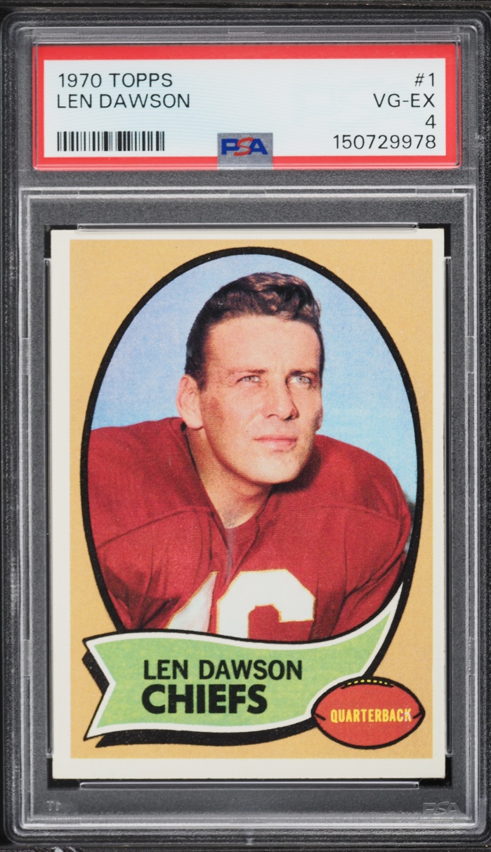 1970 Topps Football Len Dawson #1 PSA 4 VGEX