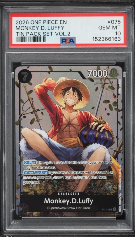 2026 One Piece Promo Tin Pack Set Vol. 2 Monkey D. Luffy #P-075
