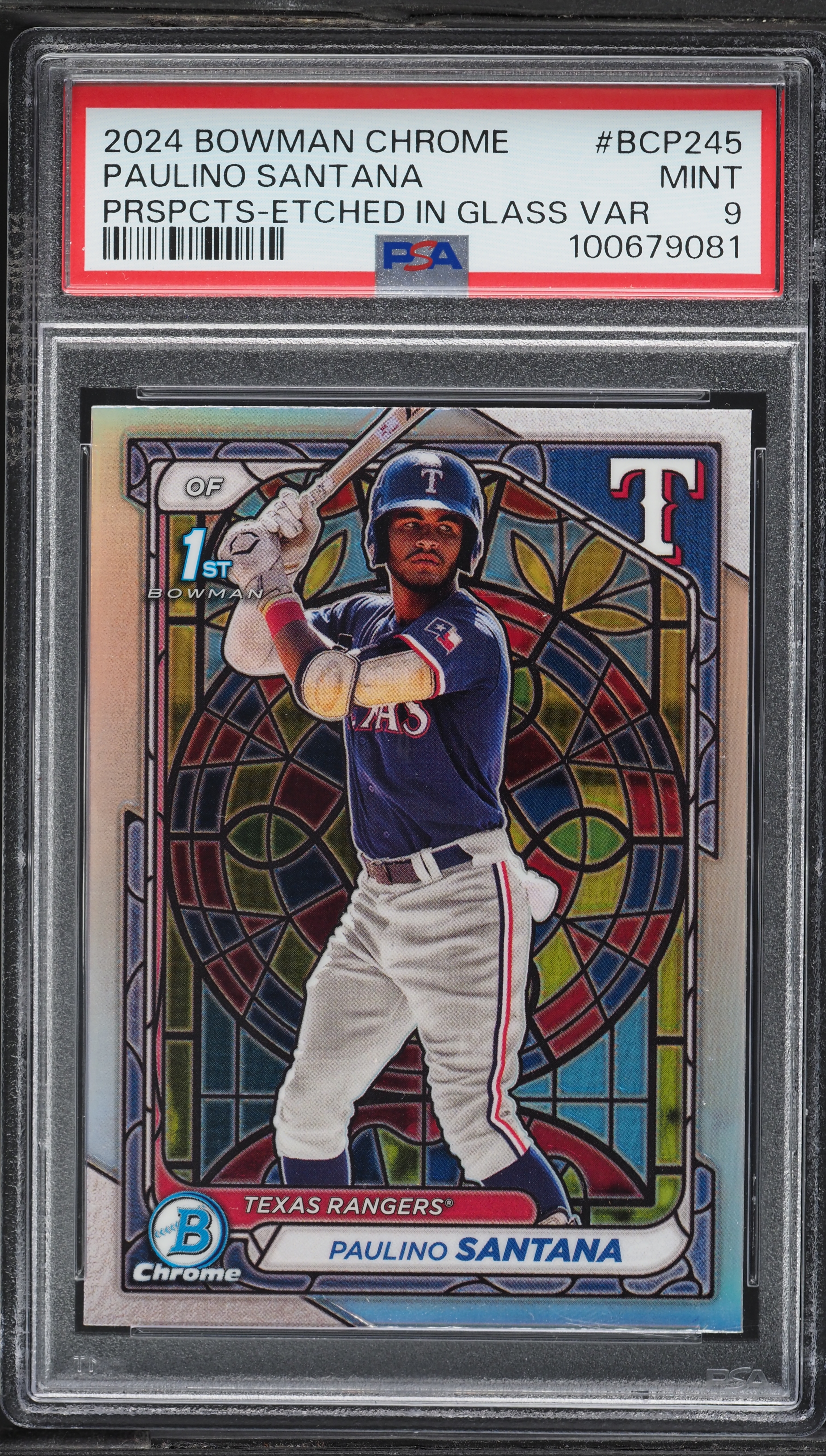 2024 Bowman Chrome Etched In Glass Variation Paulino Santana 