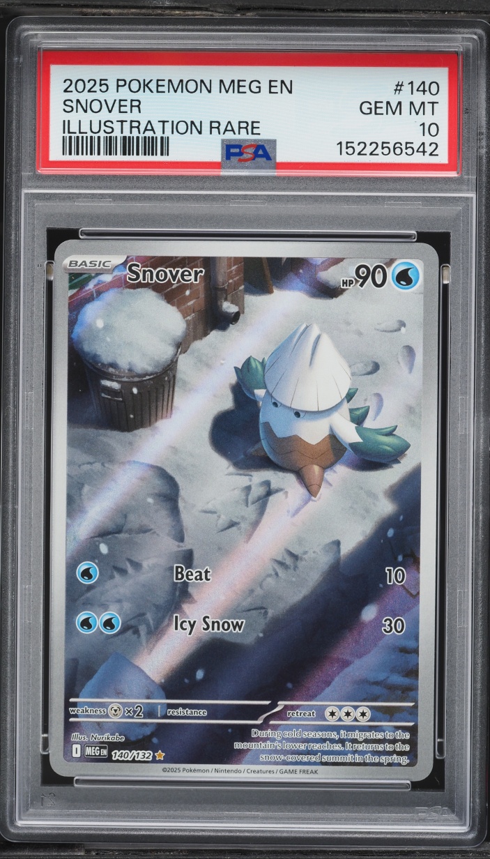 2025 Pokemon Mega Evolution IR Snover #140 PSA 10 GEM MINT