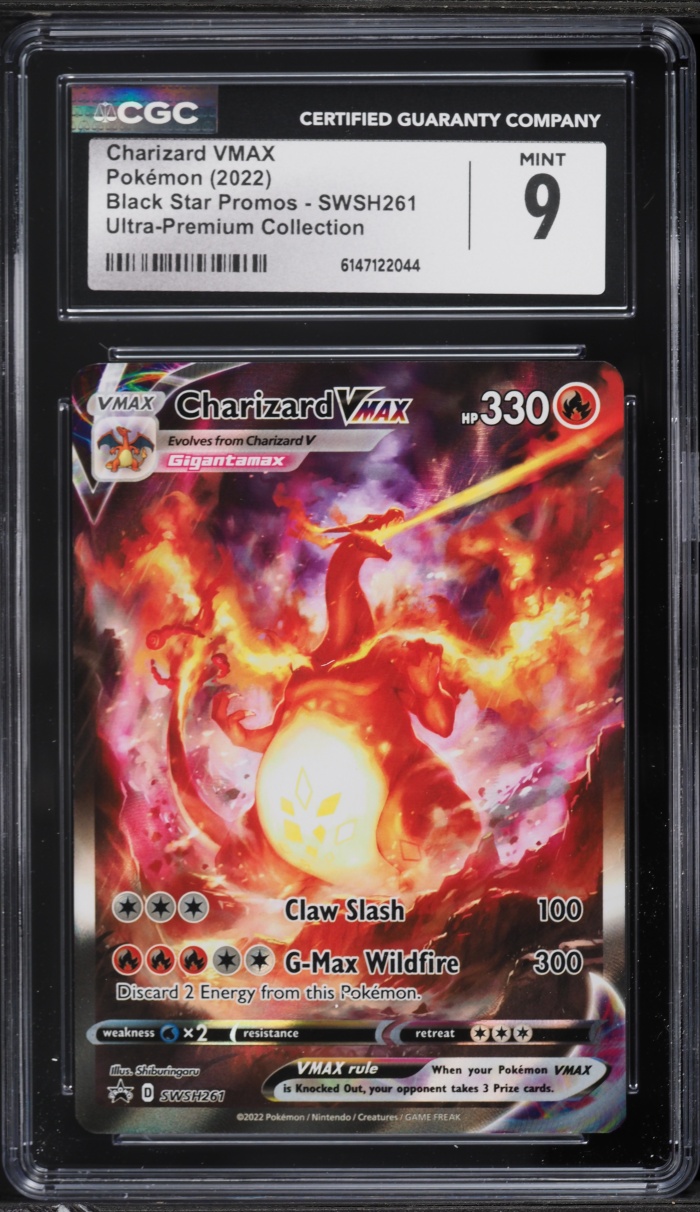 2022 Pokemon SWSH Promo Ultra Premium Collection Alt Art Charizard VMAX #SWSH261 CGC 9 MINT