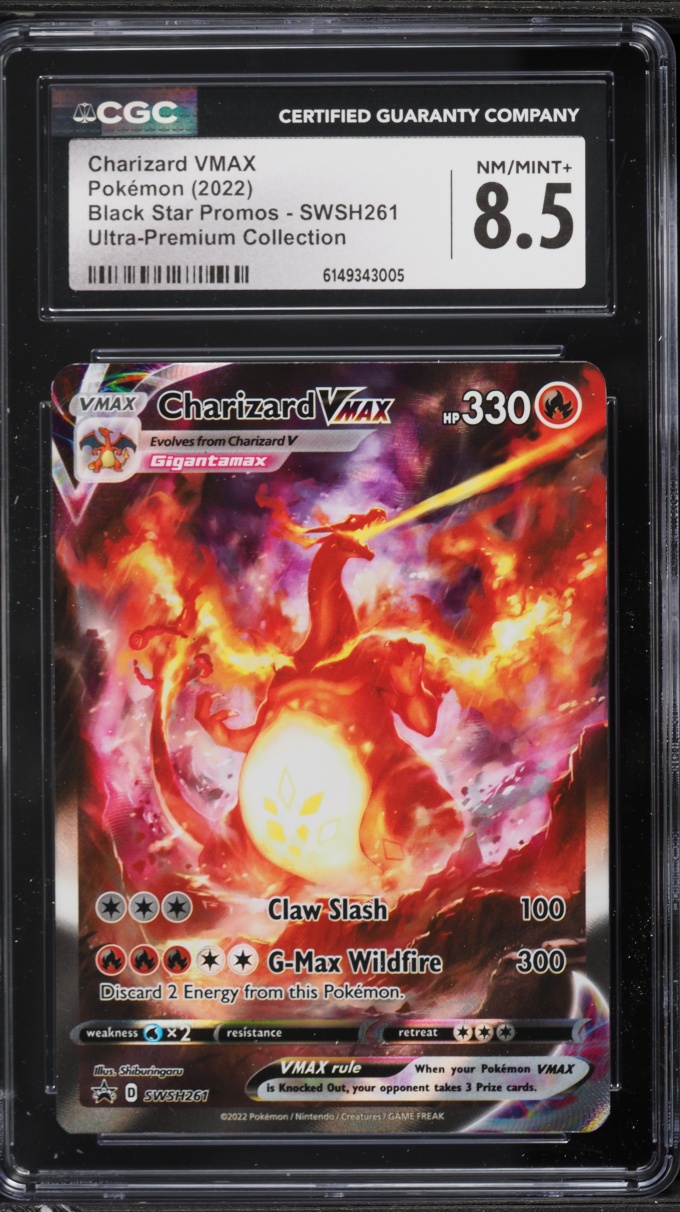 2022 Pokemon SWSH Promo Ultra Premium Collection Full Art Charizard VMAX #SWSH261 CGC 8.5