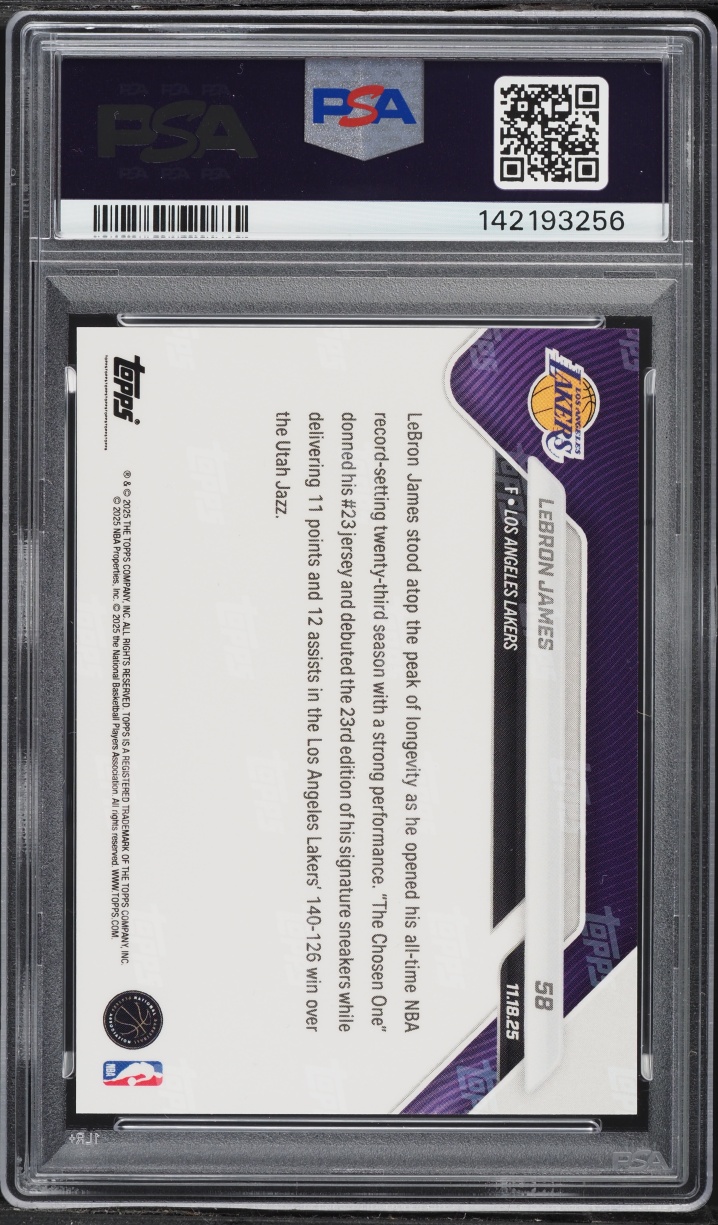 2025 Topps Now LeBron James #58 PSA 9 MINT