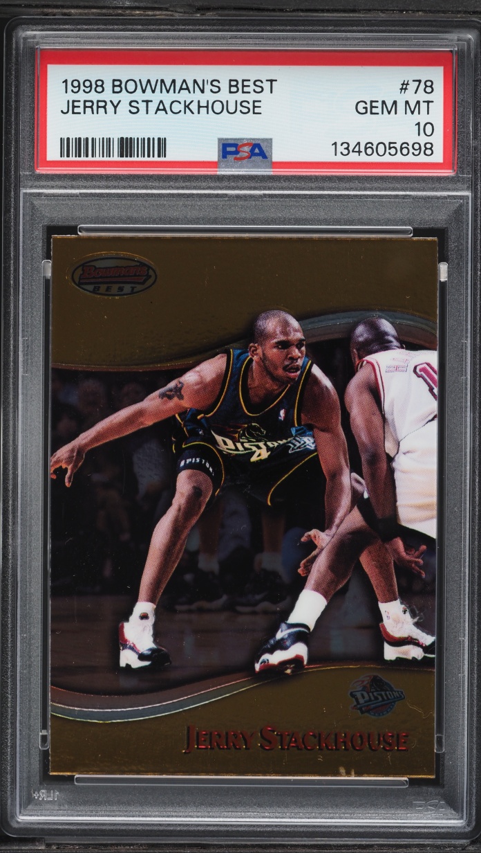 1998 Bowman's Best Jerry Stackhouse #78 PSA 10 GEM MINT