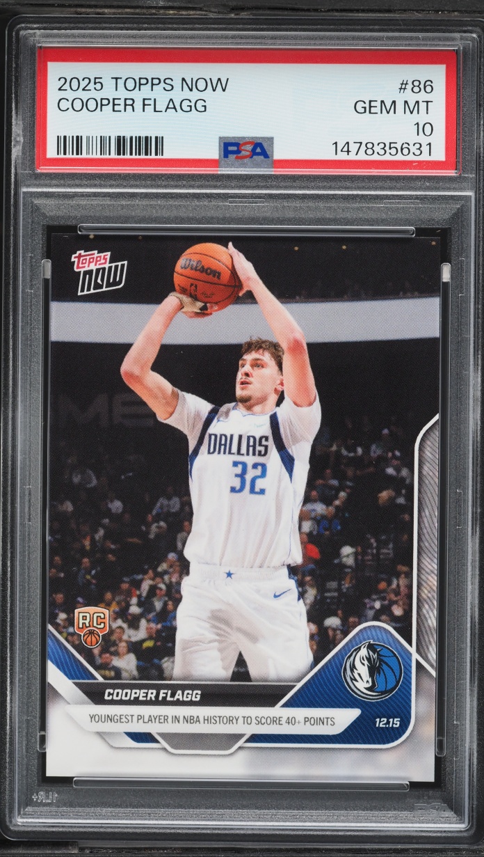 2025 Topps Now Cooper Flagg ROOKIE #86 PSA 10 GEM MINT