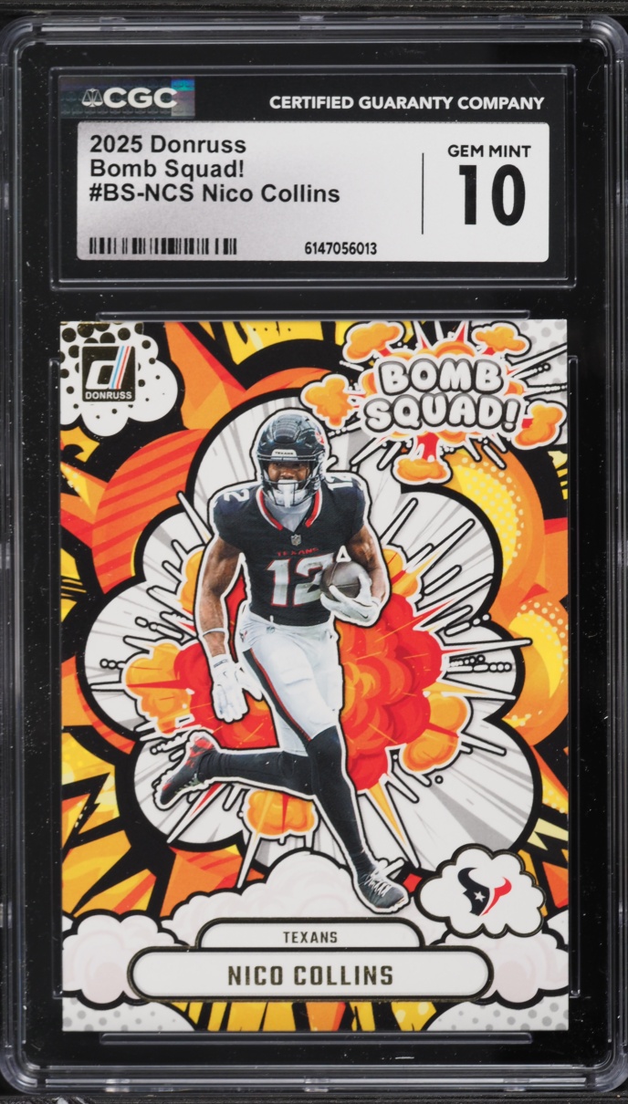 2025 Donruss Bomb Squad! Nico Collins #BS-NCS CGC 10 GEM MINT