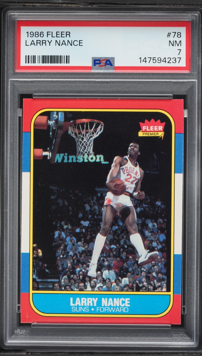 1986 Fleer Basketball Larry Nance #78 PSA 7 NRMT