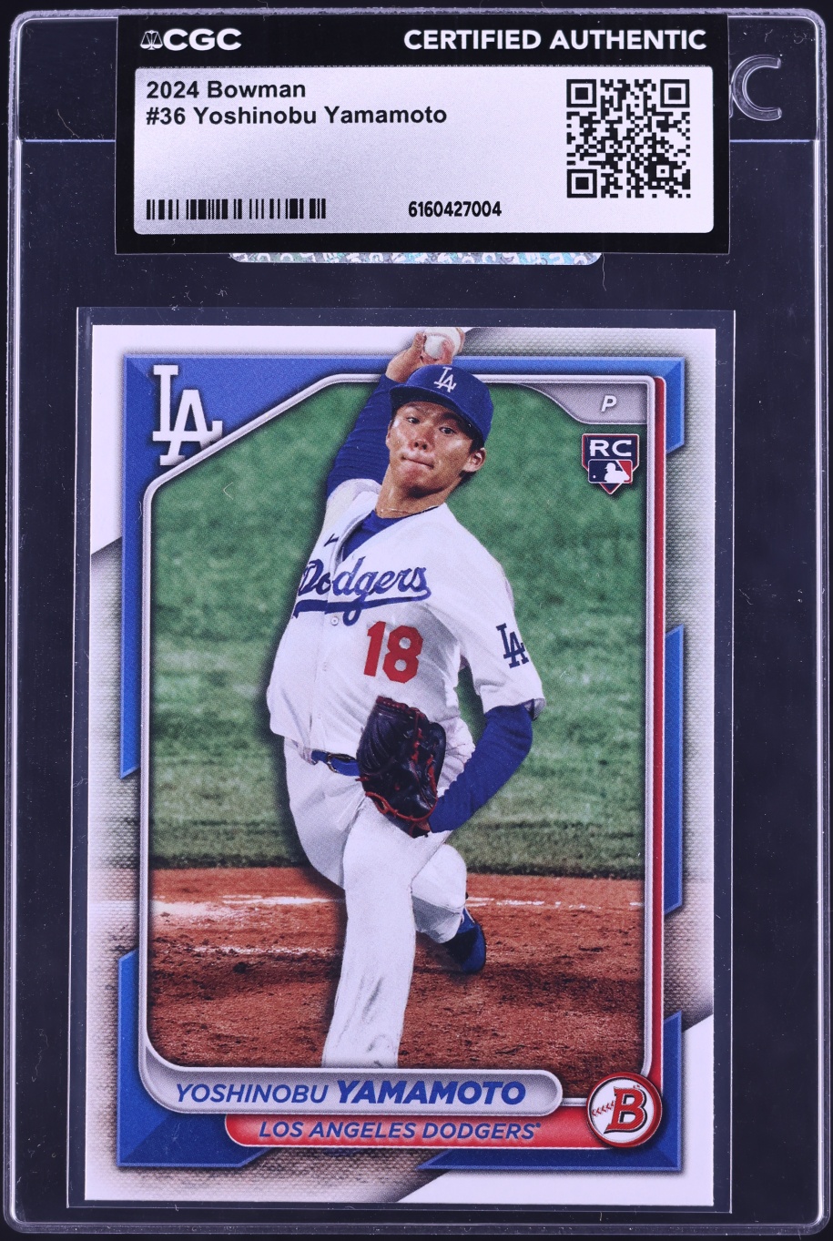 2024 Bowman Yoshinobu Yamamoto ROOKIE #36 CGC AUTH