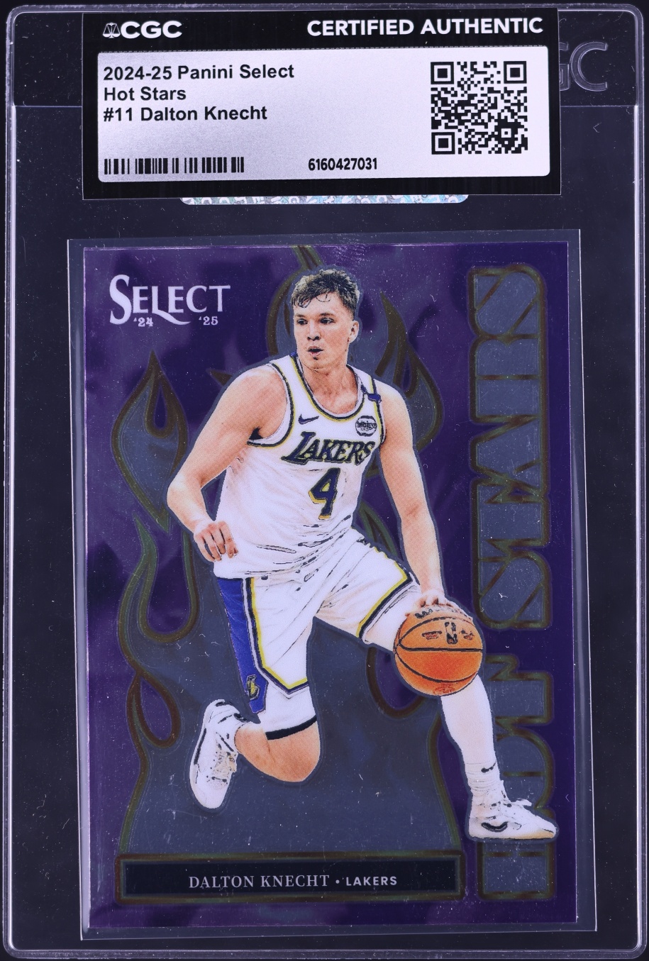 2024 Select Hot Stars Dalton Knecht ROOKIE #11 CGC AUTH