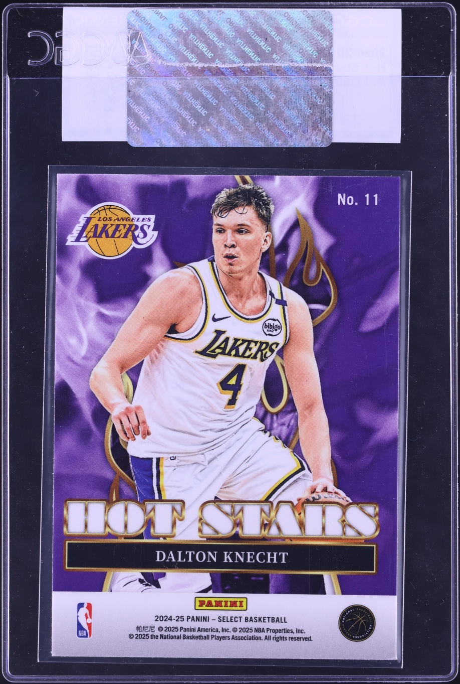 2024 Select Hot Stars Dalton Knecht ROOKIE #11 CGC AUTH