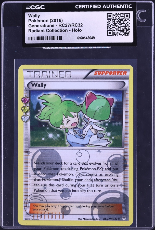 2016 Pokemon XY Generations Radiant Collection Holo Wally #RC27 CGC AUTH