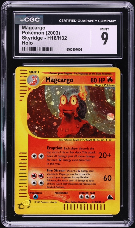 2003 Pokemon e-Card Skyridge Holo Magcargo #H16 CGC 9 MINT on Fanatics Collect 2003 Pokemon e-Card Skyridge Holo Magcargo #H16 CGC 9 MINT on Fanatics Collect