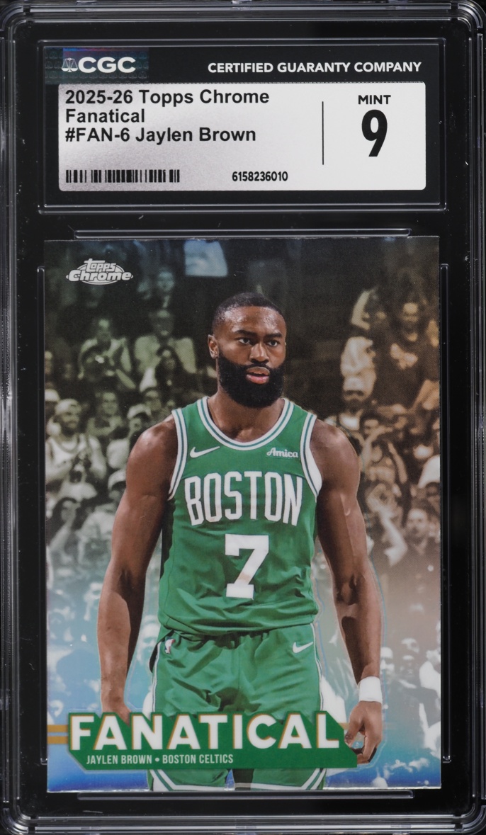 2025 Topps Chrome Fanatical Jaylen Brown #FAN-6 CGC 9 MINT