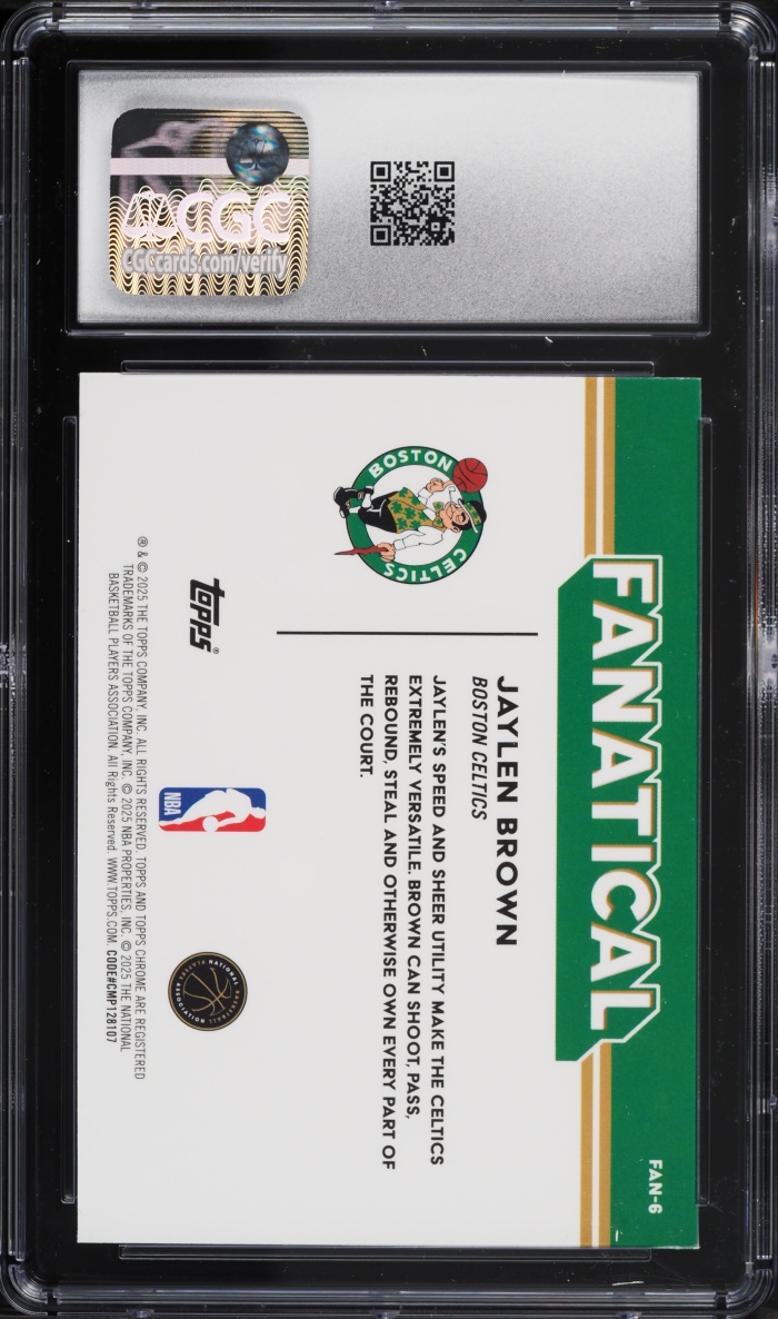 2025 Topps Chrome Fanatical Jaylen Brown #FAN-6 CGC 9 MINT
